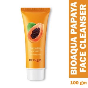 bioaqua papaya moisturizing face wash 100g