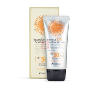 3w clinic intensive uv sunblock cream spf50+ pa+++70ml